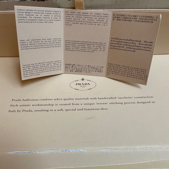 Prada Ballerina Leather Flats with Pink and Nude Elastic Straps - Picture 2 of 14